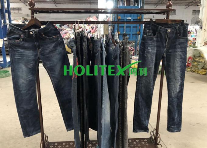 Pantalones usados material de algodón usados para hombre de los vaqueros del estilo de los E.E.U.U. de la ropa de Holitex
